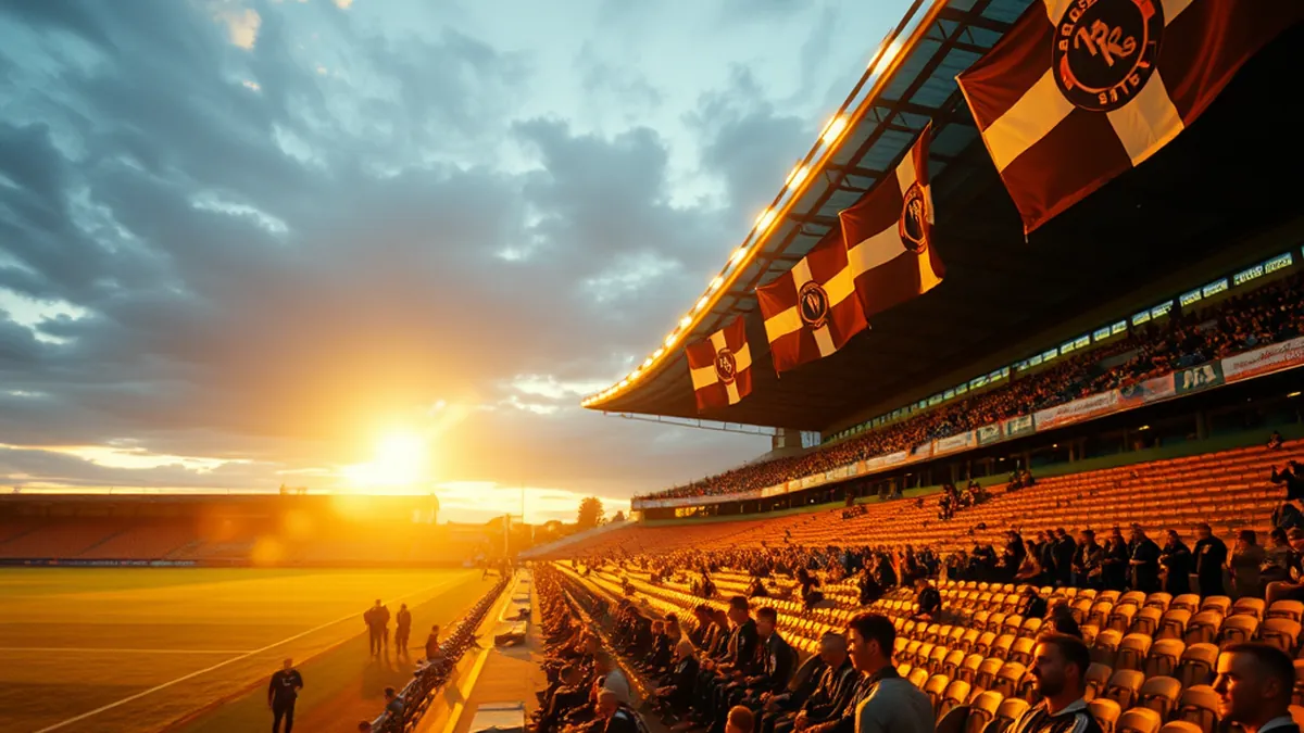 Orebro SK:s supporter faller under matchen mot Helsingborg
